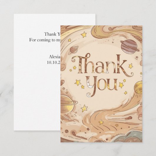 Mystical Dreamy Starry Celestial Dankeskarte (Vorne/Hinten)