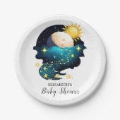 Mystical Dreamy Stars Baby Dusche Pappteller (Vorderseite)