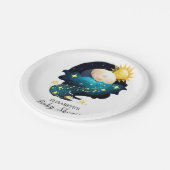 Mystical Dreamy Stars Baby Dusche Pappteller (Schrägansicht)