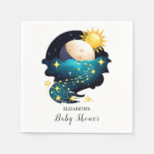 Mystical Dreamy Stars Baby Dusche Serviette (Vorderseite)