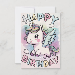 Mystical Dreamy Unicorn Geburtstag Karte
