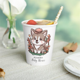 Mystical Dreamy Wolf Baby Shower Pappbecher