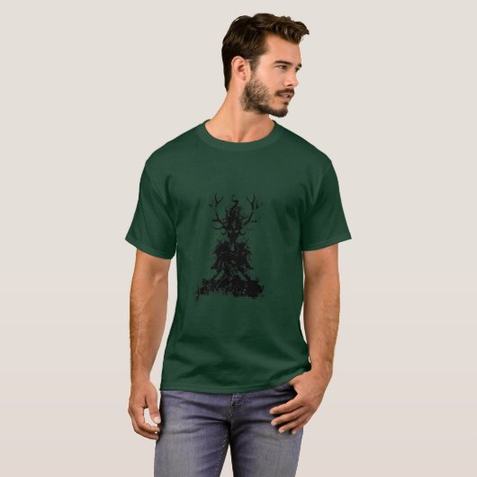 Mystical Druid Silhouette T - Shirt (Vorne ganz)