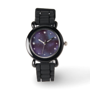Mystical Dusty Violet Galaxy Armbanduhr