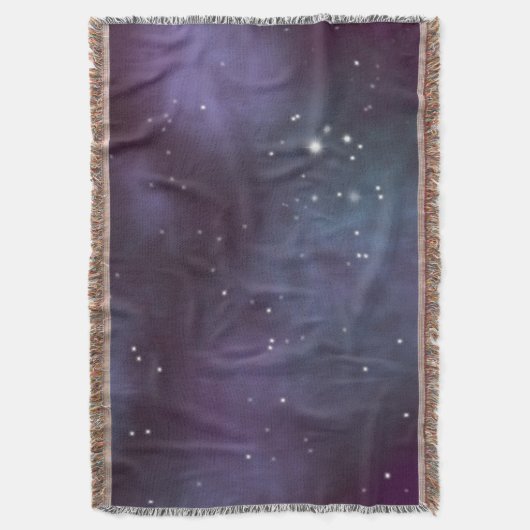 Mystical Dusty Violet Galaxy Decke (Vorderseite Vertikal)