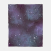 Mystical Dusty Violet Galaxy Fleecedecke (Vorderseite)