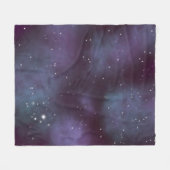 Mystical Dusty Violet Galaxy Fleecedecke (Vorderseite (Horizontal))