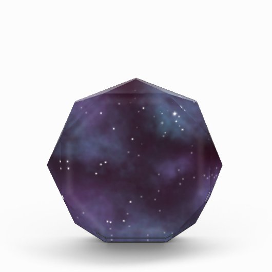 Mystical Dusty Violet Galaxy Fotoblock (Vorderseite)