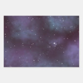 Mystical Dusty Violet Galaxy Geschenkpapier Set (Vorderseite 3)