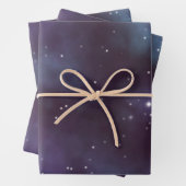 Mystical Dusty Violet Galaxy Geschenkpapier Set (Beispiel)