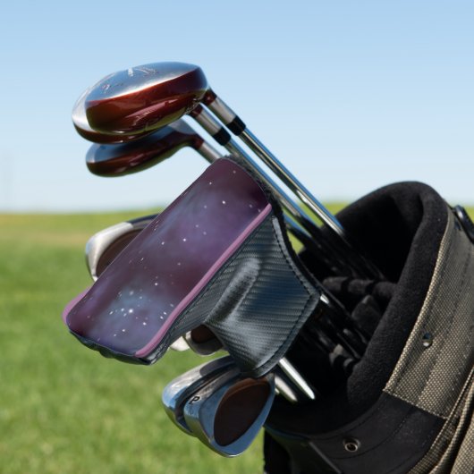 Mystical Dusty Violet Galaxy Golf Headcover (In Situ)