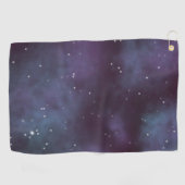 Mystical Dusty Violet Galaxy Golfhandtuch (Horizontal)