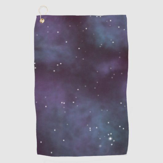 Mystical Dusty Violet Galaxy Golfhandtuch (Vorderseite)