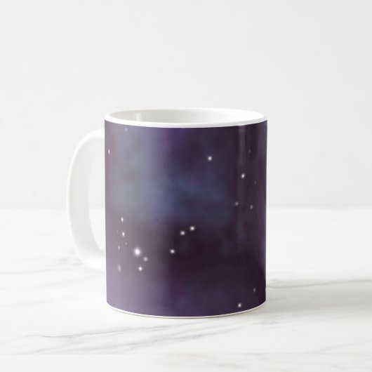 Mystical Dusty Violet Galaxy Kaffeetasse (Vorderseite Links)