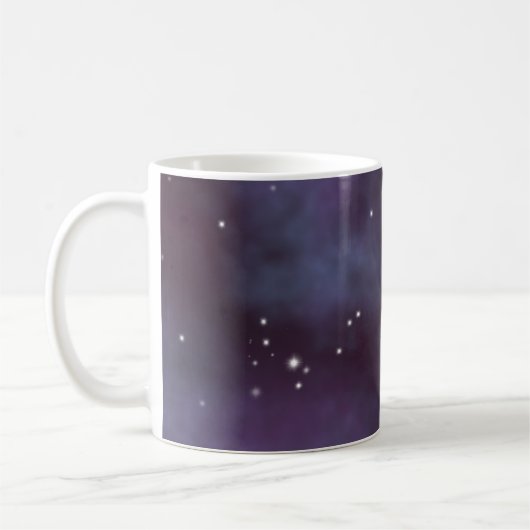 Mystical Dusty Violet Galaxy Kaffeetasse (Links)