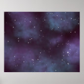 Mystical Dusty Violet Galaxy Poster (Vorne)