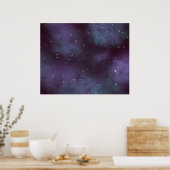 Mystical Dusty Violet Galaxy Poster (Küche)