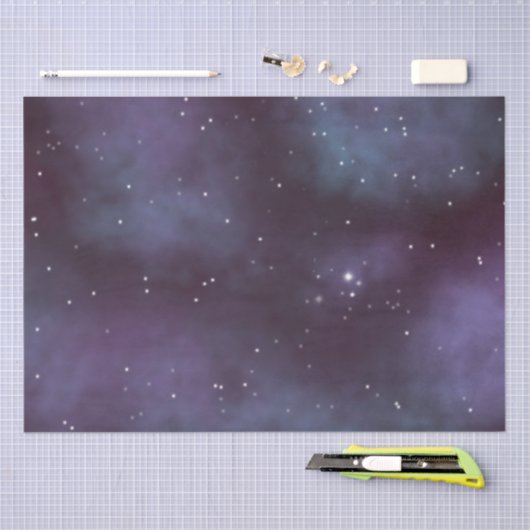 Mystical Dusty Violet Galaxy Seidenpapier (Handwerk)