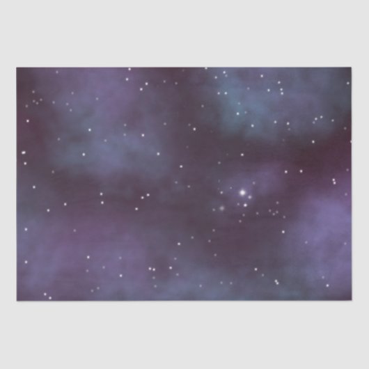 Mystical Dusty Violet Galaxy Seidenpapier (Vorderseite)