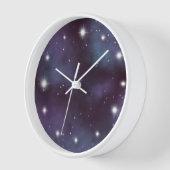 Mystical Dusty Violet Galaxy Uhr (Winkel)