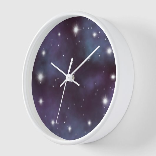 Mystical Dusty Violet Galaxy Uhr (Winkel)