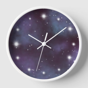 Mystical Dusty Violet Galaxy Uhr