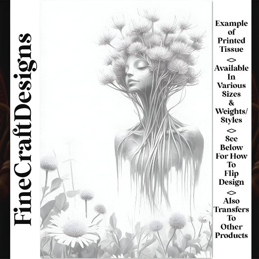 Mystical Earth Spirit Nature W5 Decoupage Seidenpapier