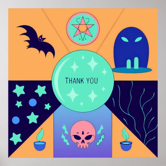 Mystical Elements with a Thank You Message Poster (Vorne)