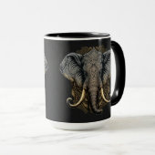 Mystical Elephant Watercolor-Tasse Tasse (VorderseiteRechts)