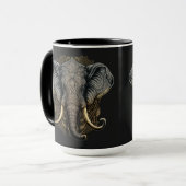 Mystical Elephant Watercolor-Tasse Tasse (Vorderseite Links)