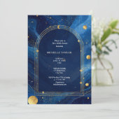 Mystical Enchanted Celestial Elegant Chic Bridal Einladung (Stehend Vorderseite)