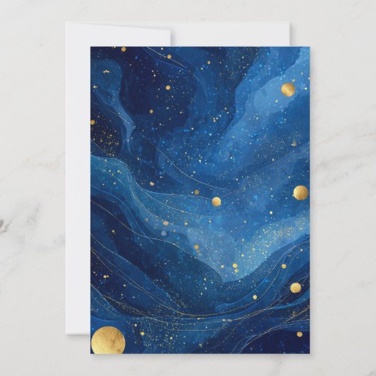 Mystical Enchanted Celestial Elegant Chic Bridal Einladung (Rückseite)