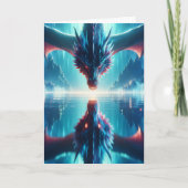 Mystical Ethereal Dragon Reflection Birthday Karte (Vorderseite)