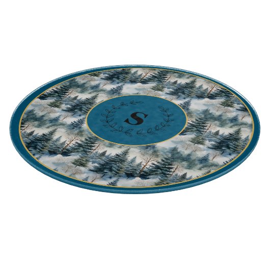 Mystical Evergreen Forest Cutting Board Schneidebrett (Ecke)