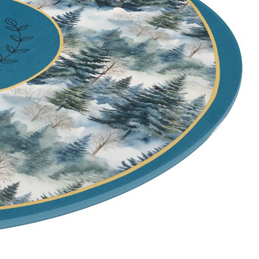 Mystical Evergreen Forest Cutting Board Schneidebrett (Ecke)