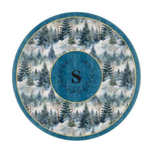 Mystical Evergreen Forest Cutting Board Schneidebrett (Vorderseite)