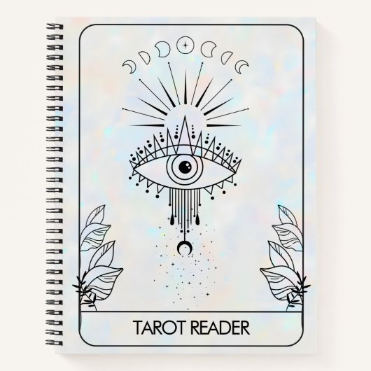 Mystical Evil Eye Celestial Tarot Holographic Notizblock (Vorderseite)