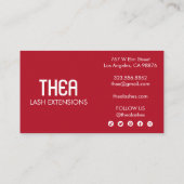 Mystical Eye Elegant Boho Watercolor Esthetician Visitenkarte (Rückseite)