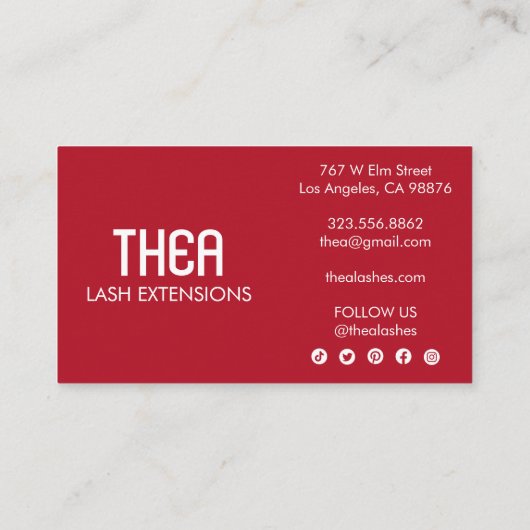 Mystical Eye Elegant Boho Watercolor Esthetician Visitenkarte (Rückseite)