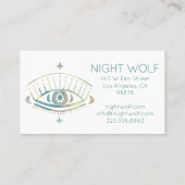 Mystical Eye Magic Boho Colorful Pastell Rainbow Visitenkarte (Rückseite)