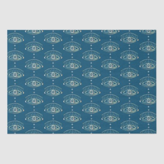 Mystical Eye Magical Boho farbenfrohe Pastete Gesc Seidenpapier (Vorderseite)