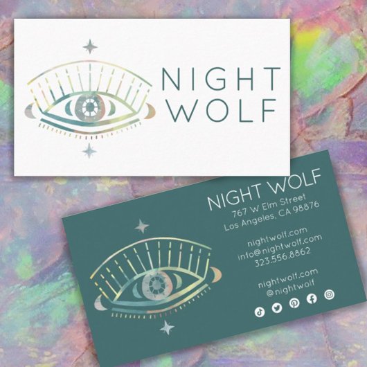 Mystical Eye Magical Boho farbenfroher Chic Visitenkarte