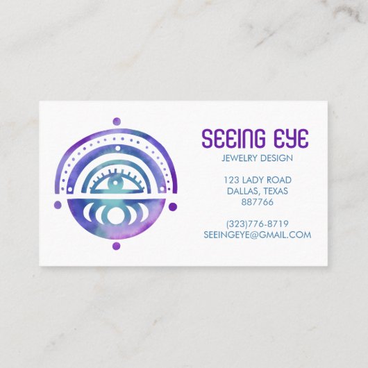 Mystical Eye Magical Elegante Visitenkarte (Rückseite)
