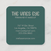 Mystical Eye Moons Rainbow Magic Boho Quadratische Visitenkarte (Rückseite)