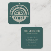 Mystical Eye Moons Rainbow Magic Boho Quadratische Visitenkarte (Vorne/Hinten)