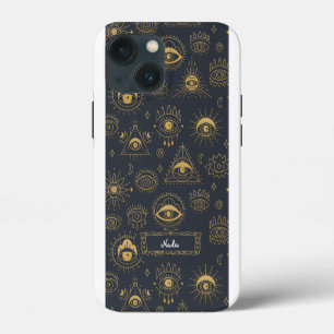 Mystical Eye Muster iPhone-Hülle, vintage Muster iPhone 13 Mini Hülle