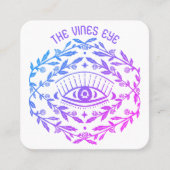 Mystical Eye Rose Reben Magischer Boho Quadratische Visitenkarte (Vorderseite)