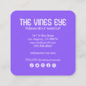 Mystical Eye Rose Reben Magischer Boho Quadratische Visitenkarte (Rückseite)