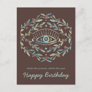 Mystical Eye Rosen Inspirierend Alles Gute zum Geb Postkarte