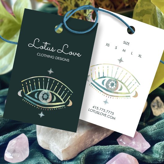 Mystical Eye Size Tag ClothingJewelry Display Card